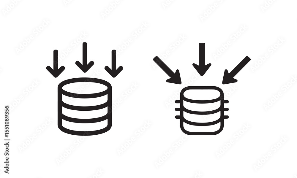 Fototapeta premium Data Input and Processing A Database Illustration UI UX design