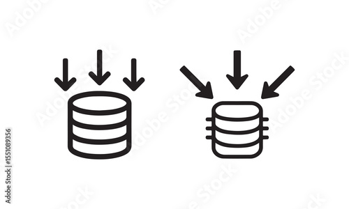Data Input and Processing A Database Illustration UI UX design 