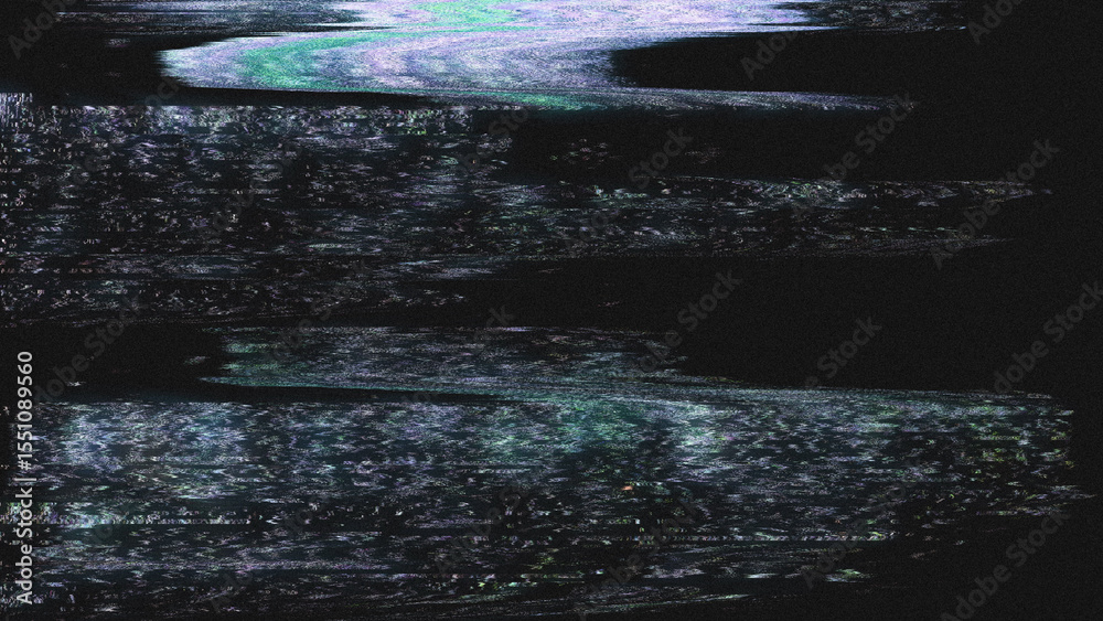 Fototapeta premium Cyberpunk Glitch Art, VHS Static Texture, Pixelated Errors, Digital Decay, Retro-Futuristic Visuals, Broken Screen Aesthetic