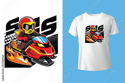 Ski winter sport vintage typography t shirt design with glasses and skier silhouette	