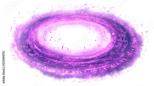 Glowing Magical Portal with Arcane Runes