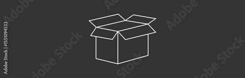 Box - Illustration Icons. Package Icon Vector Design on White Background.