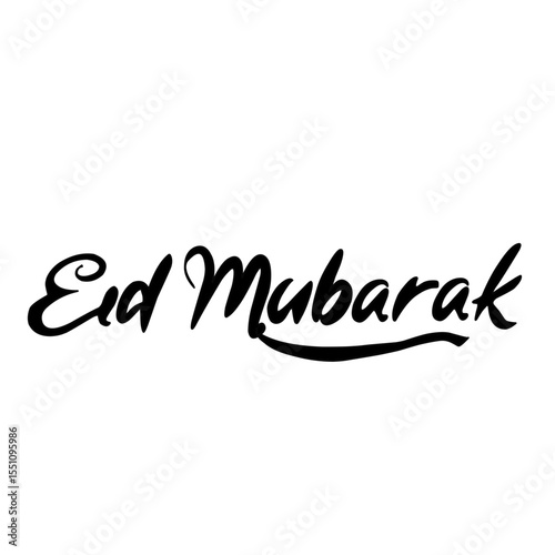 Eid Mubarak handwritten vector