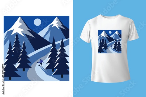 Vector set of Ski jumping emblems. labels, badges and design elements. Print design for t-shirt. Sport club emblems.