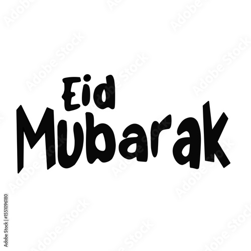 Eid Mubarak handwritten vector