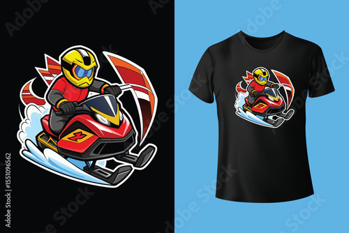 Vector set of Ski jumping emblems. labels, badges and design elements. Print design for t-shirt. Sport club emblems.