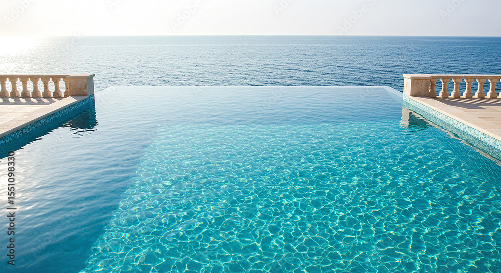 Fototapeta premium 에메랄드빛 바다와 수평선 / Emerald Sea and Horizon