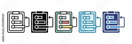 Task Prioritization Icon Set Multiple Style Collection