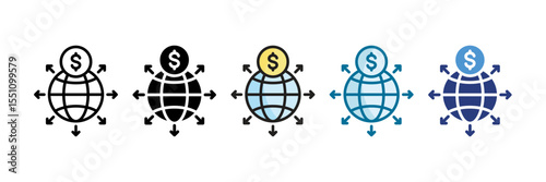 Business Expansion Icon Set Multiple Style Collection