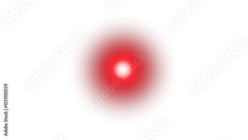 red sphere on white background & curve light effect