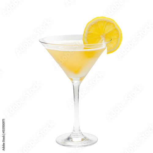 Wallpaper Mural Bitter Lemon Martini drink isolated on white or transparent background Torontodigital.ca