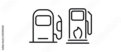 petrol fuel gas station pump icon sign vector. Fuel icon set. Gas station icons or signs. Engine oil icon symbol. Transport collection, petrol fuel