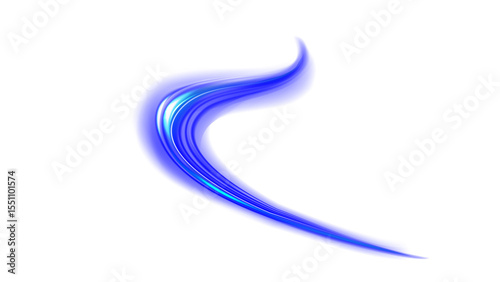 abstract blue wave & curve light effect