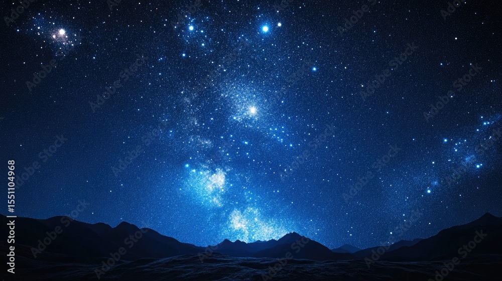 Mesmerizing starry night sky featuring photorealistic details of distant stars and constellations Mesmerizing starry night sky featuring photorealistic details of distant stars and constellations