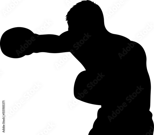 silhouette of a boxer