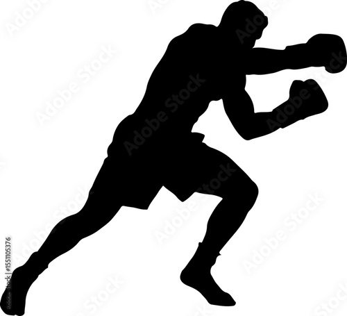 silhouette of a boxer