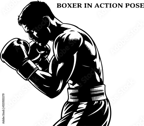 silhouette of a boxer