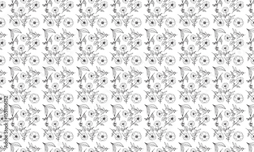 victorian and floral undergarments Vector pattern
