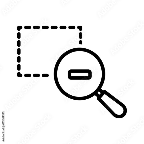 Vector black line icon for Zoom out