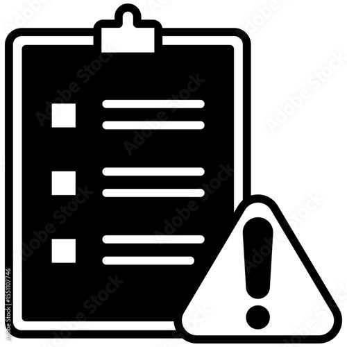 Checklist glyph, mini illustration icon. use for modern concept, print, UI, UX kit, web and app development. Vector related to risk management, business, finance.
