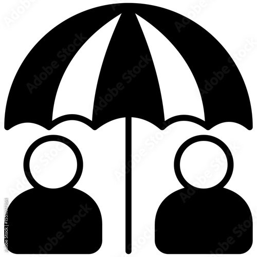 Insurance glyph, mini illustration icon. use for modern concept, print, UI, UX kit, web and app development. Vector related to risk management, business, finance.