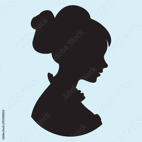 Cameo Woman Head Silhouette Clipart