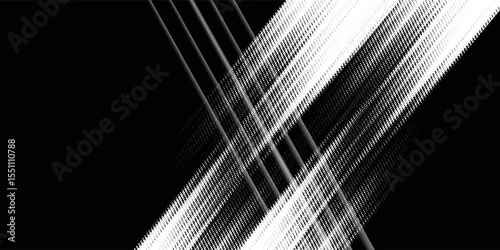 Abstract speed lines style white color halftone banner design template.Dots halftone art grunge texture background good