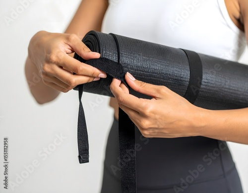 Preparing Yoga Mat Hands