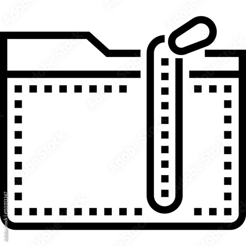 File Archive Compression Zip Folder Icon Vector
