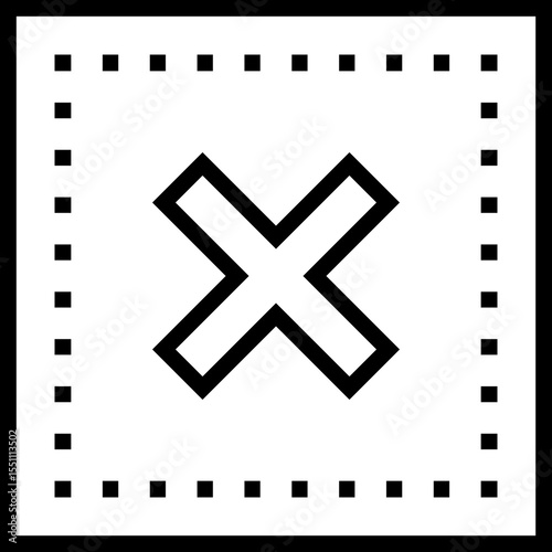 Delete Remove Cross Cancel Icon Vector Illustration