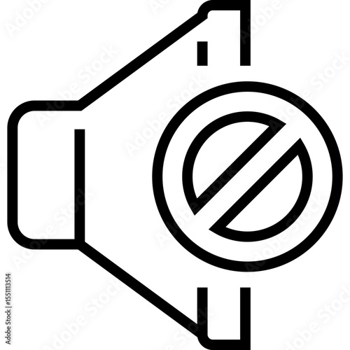 Mute Speaker Volume Off Icon Vector Illustration
