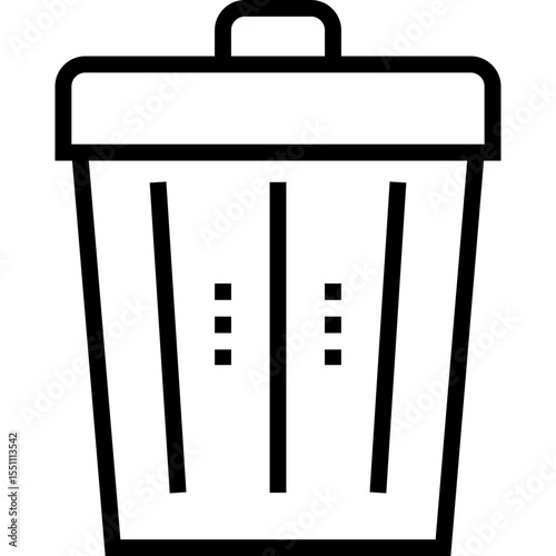 Trash Can Delete Waste Bin Icon Vector Illustration