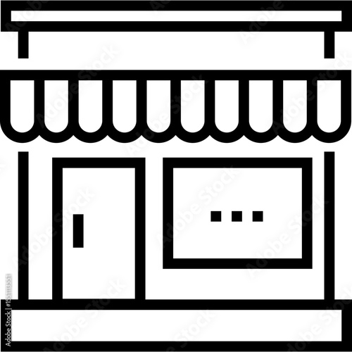 Shop Store Front Building Icon Vector Illustration