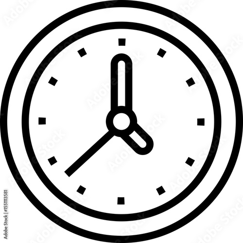 Clock Time Management Icon Vector Illustration