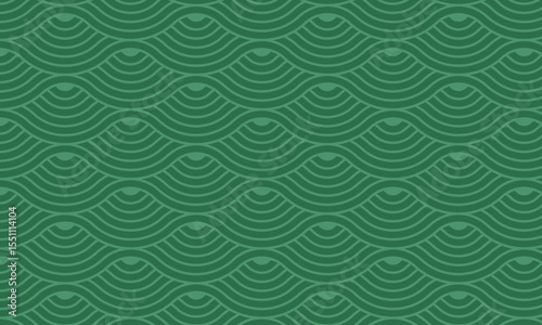 Seamless geometric pattern with wave line. Endless background with intertwined curves. Waves, twirl vector illustration.