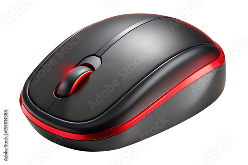 black wireless computer mouse with backlight