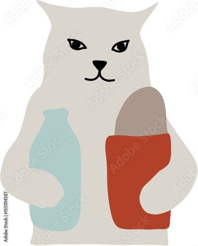 cat doing grocery meme