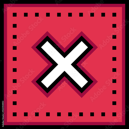 Delete Close Remove Cross X Button Interface Vector Icon