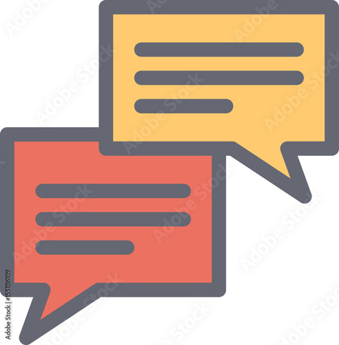 Chat Conversation Communication Message Bubble Icon Vector