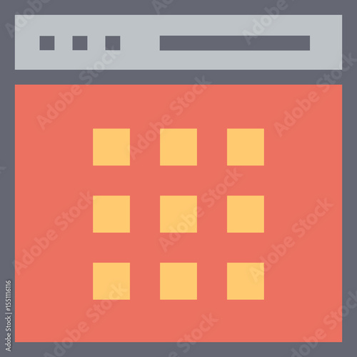Website Layout Grid Template Design Interface Icon Vector