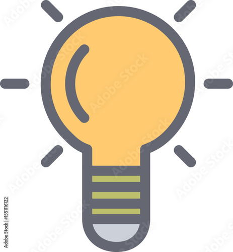 Light Bulb Idea Innovation Creativity Inspiration Icon Vector
