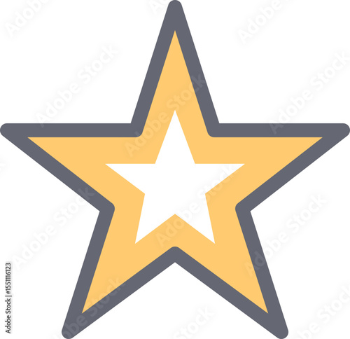 Star Rating Favorite Award Achievement Icon Vector