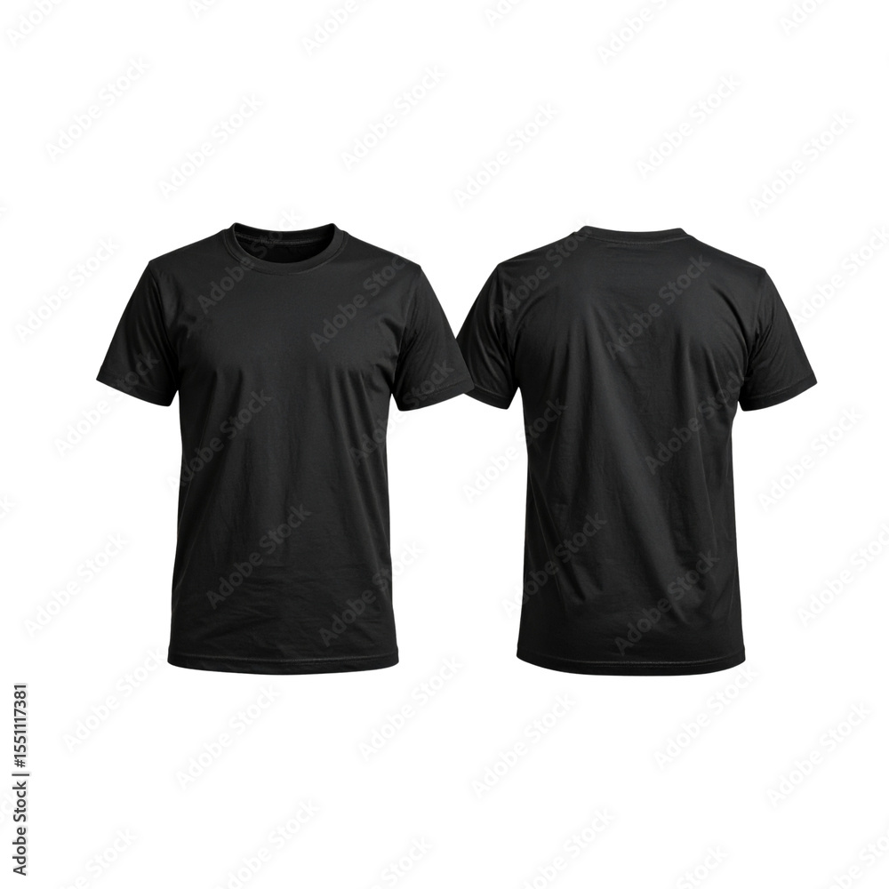 Naklejka premium Black and white t-shirt clothing template design