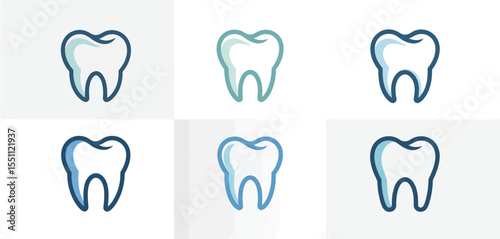 set of tooth icons