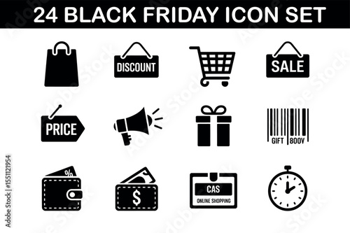 Black Friday Sale Icon Set