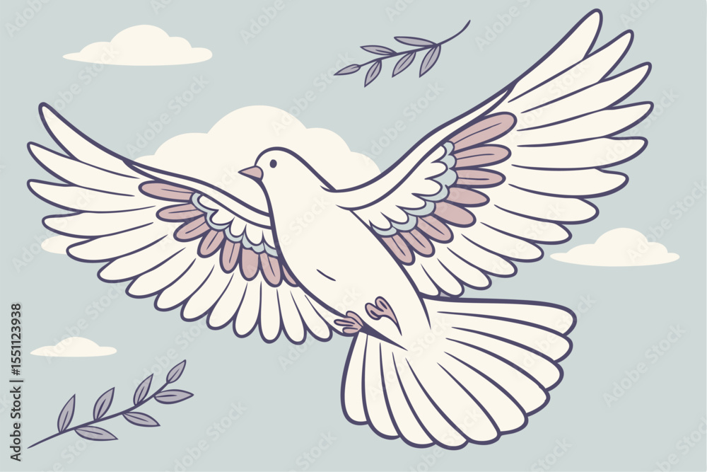 Obraz premium Dove of Light and Unity