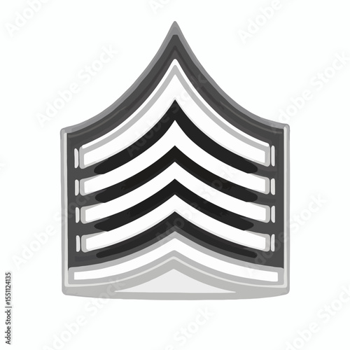 Monochrome Military Rank Insignia Design
