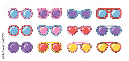 vector illustration of a set of colorful splashes