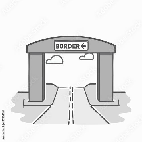 Simple Illustration of a Border Crossing