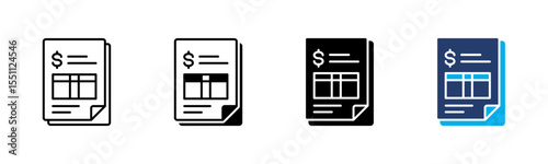 Statement icon sheet multiple style collection